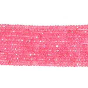 Perles rondes à facettes en topaze rose naturelle pour la fabrication de bijoux - Product Image 3