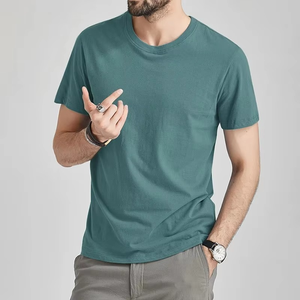 T-shirt en coton uni de luxe pour homme, respirant, idéal pour la gym et le streetwear quotidien, avec tissu de qualité supérieure - Product Image 1