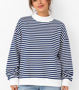Sudadera Cálida y Cómoda para Mujer, Cuello Alto, Estilo Holgado, Informal, con Cuello Alto Elegante - Product Image 5