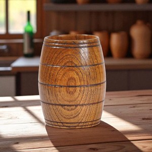 Tazas de Madera Rústicas Estilo Barril - Juego de 2 - Tazas de Estilo Medieval - Product Image 3