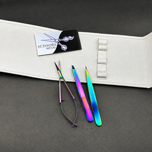 Pinzas para Cejas de Acero Inoxidable con Punta Puntiaguda, Ligeras, Modernas, Herramienta de Belleza para Salón, Logotipo Personalizado, Empaque de Belleza Academy - Product Image 3