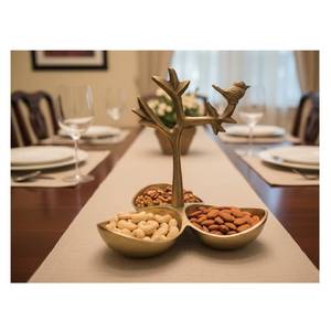 Plat de service rond moderne en acier inoxydable motif branche d'arbre pour chips et trempettes, 36x5 cm, parfait pour servir des collations aux invités sur la table à manger à la maison - Product Image 6