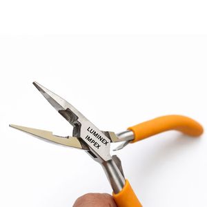 Pince à bec effilé à poignée orange avec coupe-fil, outil de fabrication de bijoux, pince à couper le fil en acier inoxydable pour bijoutiers - Product Image 2