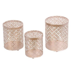 Decorative <b>Tall</b> Metal <b>Candle</b> Holder Moroccan Style Lantern for Table Home Lighting - Product Image 6