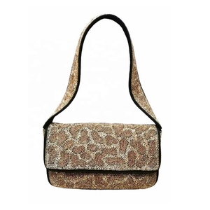 Bolso de Hombro Portátil para Mujer, Hecho a Mano con Cuentas de Vidrio Bordadas, Estampado Divertido, para Artículos Personales Pequeños, Teléfono, Llaves y Otros Accesorios - Product Image 2