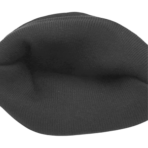 Black Rhinestone Knit Beanie Hat Women <b>Men</b> Winter Ribbed <b>Cap</b> Soft Stretch Warm Streetwear Custom Logo Hat - Product Image 5