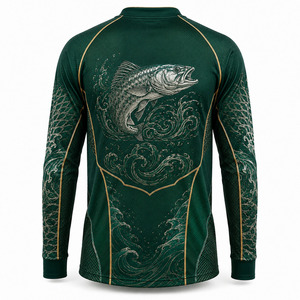 Camiseta de Pesca de Lujo para Hombre, Talla Grande, UPF 50+, Estampada, Manga Larga, Transpirable, de Malla, para Deportes al Aire Libre, con Diseño Personalizado - Product Image 2
