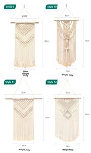 Özel Bohemian ev dekor hediye beyaz pamuk halat goblen Handwoven dekoratif duvar asılı yatak odası kumaş duvar halısı - Product Image 4