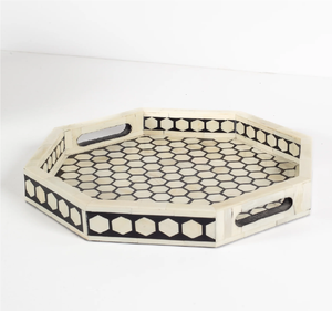 Plateau de service en os incrusté, taille personnalisée, qualité supérieure, plateau de service en nacre, utilisé en cuisine - Product Image 1