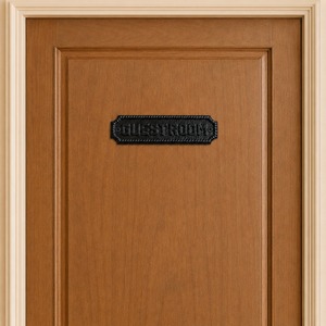 SHUBHAM - Placa de Latón Vintage para Puerta de Habitación, Duradera, Negra, con Nombre de Hotel, para Oficina, 156 mm - Product Image 5