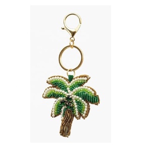Palm <b>Tree</b> Glass Beaded Bag Charms Hold to Keys or Bag Charm Key Chains for Girls Woman Bag Purse Car Key Birthday Gift Accessory - Product Image 2