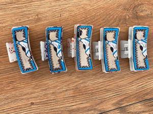 New Arrival Hot Selling Western Stylish Handmade Tooled Engraved Leather <b>Hair</b> Claw <b>Clips</b> Leather Claw <b>Hair</b> Accessories for Women - Product Image 3