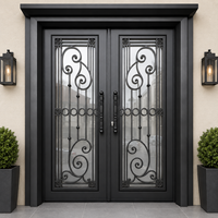 Porte en fer décorative de luxe : Portes de sécurité en acier robustes pour les maisons recherchant des styles artistiques uniques et une protection maximale