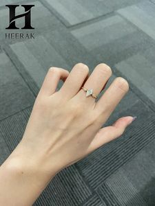 Anillo de Diamantes Compuesto en Forma de Marquesa de Lujo, Oro Sólido Certificado, Anillo de Promesa de Aniversario con Diamante Moissanita - Product Image 5