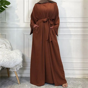 Nouvelle arrivée, abaya de style arabe de Dubaï, robe longue pour femmes musulmanes, taille adulte, abayas ethniques, style abayas, logo personnalisé - Product Image 6