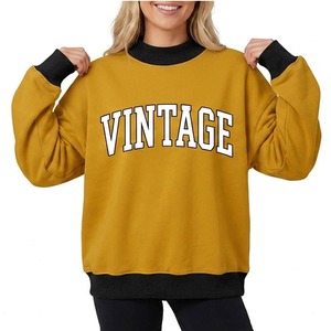 Pull oversize pour femme, col rond, coupe ample, manches longues, en maille polaire chaude, style décontracté chic, streetwear d'hiver - Product Image 2