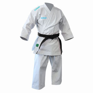 SINEWY Taekwondo Uniform Kids <b>White</b> 100% Cotton Breathable Regular Fit With Logo Front Print Oem Service - Product Image 5