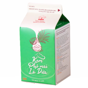 Crema No Láctea para Bebidas, Fabricación Profesional, Venta al Por Mayor, OEM/ODM, Crema de Queso Pandan HALAL, Crema para Postres, Café y Té con Leche, 500G - Product Image 1