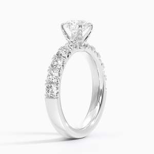 Anillo BOJ 0128, Corte Redondo, Plata 925, Anillo Solitario de Diamantes con Engaste Francés de Lujo, 2ct, Color D, VVS1, Moissanita, Certificado GRA - Product Image 2