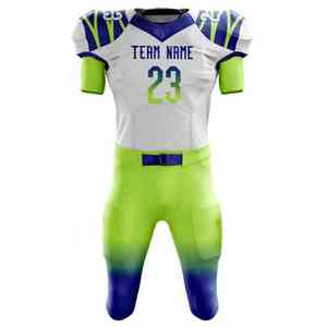 Ensemble Premium en Tissu 100% Polyester Respirant, Taille Élastique, Manches Courtes, Logo Personnalisé, Uniforme d'Équipe de Football Américain - Product Image 3