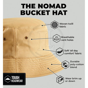 High Quality Adults Casual <b>Bucket</b> Hats 100% Cotton Eco-Friendly Lightweight Four Seasons Low MOQ New Arrival <b>Cheap</b> Price Made - Product Image 5