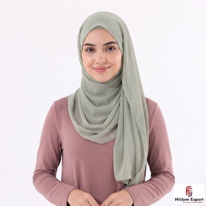 Wholesale Custom Chiffon Scarf Design <b>Silk</b> Feel <b>Head</b> <b>Wrap</b> Shawl OEM ODM Fashion Manufacturer India - Product Image 1