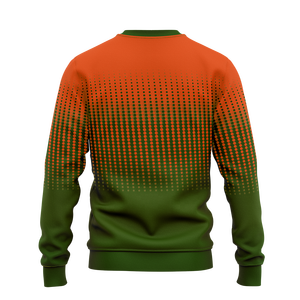 Sudadera de Cuello Redondo con Degradado Naranja y Verde para Hombre, Sudadera con Logotipo Personalizado, Sudadera Gráfica para Equipo, Top de Entrenamiento, Ropa de Invierno al por Mayor - Product Image 2