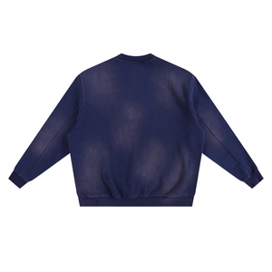 เสื้อสเวตเชิ้ตวินเทจแบบหลวม ทรงดรอปโชว์เดอร์ คอกลม สำหรับผู้ชายและผู้หญิง  รับสกรีนโลโก้ตามสั่ง - Product Image 2