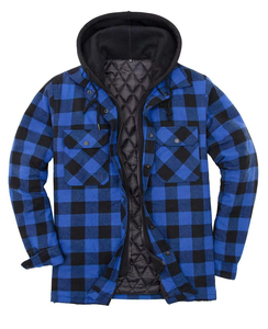 Wholesale <b>Mens</b> High Quality <b>Checkered</b> Flannel Shirt With Hood Casual Winter - Product Image 3