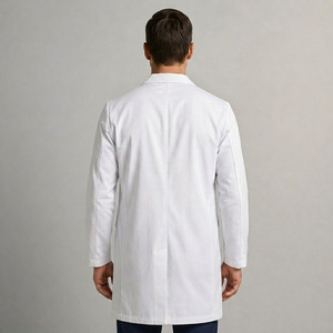 Bata de Laboratorio Médica para Hombre, Tela de Poliéster y Algodón, Uniforme de Doctor y Enfermero, Corte Regular, Ropa de Trabajo Resistente - Product Image 6