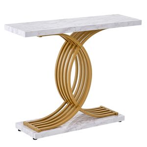 Consolle stretta da 39,4 pollici, tavolo da ingresso e per hotel a 1 livello, tavolo stretto da corridoio, tavolo consolle da divano - Product Image 1