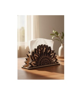 Elegant Wooden Napkin Holder Handcrafted Dining <b>Table</b> Organizer <b>Kitchen</b> Decor Durable Eco Friendly Tissue Storage Box - Product Image 6