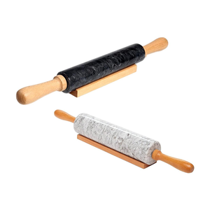 Marble Stylish <b>Rolling</b> <b>Pin</b> With Wood Handle Eco-Friendly Kitchenware For Easy To Baking Tools At Wholesale Price - Product Image 3