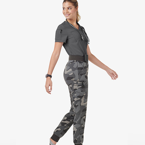 Pantalones de Enfermería para Mujer, Nuevo Modelo, Corte Ajustado, Transpirables, Cómodos, Tela Oxford, Diseño Sublimado, Camuflaje - Product Image 6