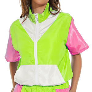 New Design Streetwear Windbreaker Tracksuit <b>Shorts</b> <b>Set</b> Private Label Lightweight <b>Women</b> Full Zip Windbreaker <b>Shorts</b> <b>Sets</b> - Product Image 6