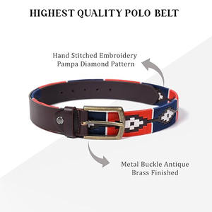 Cinturón de Polo Casual de Cuero Vacuno para Hombre y Mujer, Tejido Artesanal, Línea de Productos Ecuestres, OEM, Unisex - Product Image 2