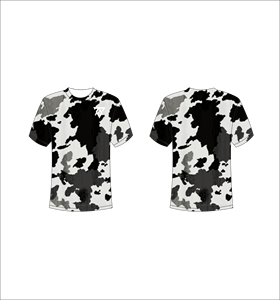 Camiseta Personalizada con Estampado Completo para Hombre, Venta al por Mayor, Diseño Gráfico de Vaca en Blanco y Negro, Camiseta de Alta Calidad con Sublimación, Ropa Urbana para Hombre - Product Image 1