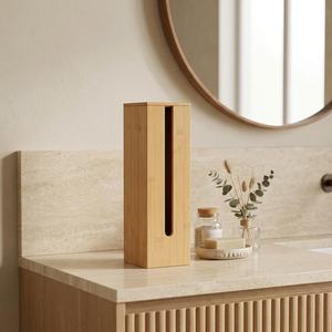 Boîte à mouchoirs en bois écologique avec finition lisse - Product Image 3