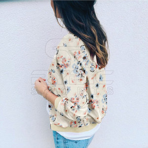 Breathable Comfort Women Printing Varsity <b>Jackets</b> Premium Fabric Apparel For Relaxed Modern Wardrobe Choices - Product Image 3