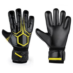 Football Goalkeeper Gloves PU Leather Full Finger Non Slip Adjustable Wrist <b>Strap</b> Hook Loop Closure Unisex Silicone Printing - Product Image 5