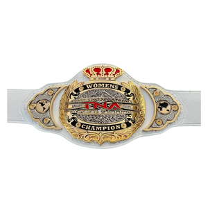 TNA Women's Championship Belt White Leather Gold and Silver Design Premium Quality Wrestling Title Belt for MMA and Wrestling - Product Image 1