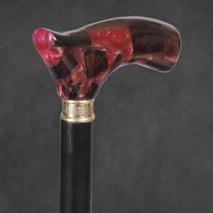 Base antidérapante et poignée ergonomique : la canne de marche en résine et en bois est idéale pour l'intérieur et l'extérieur - Product Image 1