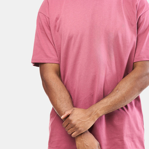 T-shirt décontracté pour homme à manches courtes, 100 % coton, col bateau, doux, respirant, séchage rapide, tissu toile, streetwear quotidien - Product Image 3