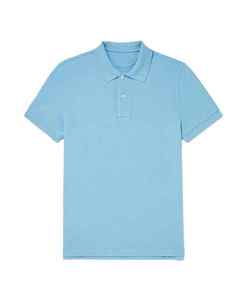 Chemises Polo de Qualité Supérieure 2026, Couleur Bleu Uni, Manches Courtes, Respirantes, Mélange de Coton, Coupe Ajustée, Mode Été - Product Image 1
