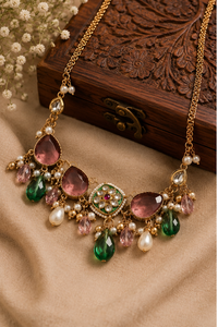 Ensemble collier ras-du-cou et boucles d'oreilles pour soirée, plaqué or, zircon, alliage de cuivre, tendance, cadeau de fiançailles, bijoux pour femme, collier de mariage - Product Image 3