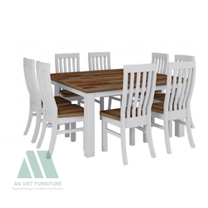 Chaises de salle à manger en bois massif, design moderne, prêtes à assembler, ensemble de meubles pour la maison, garantie 1 an, fabriquées au Vietnam, qualité supérieure - Product Image 4