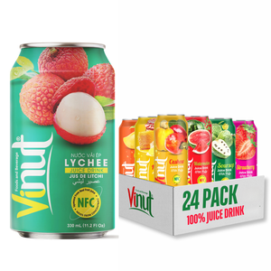 เครื่องดื่มน้ำผลไม้รสลิ้นจี่ปราศจากน้ำตาล330มล. สำหรับ vinut Vietnam ราคาโรงงาน - Product Image 1
