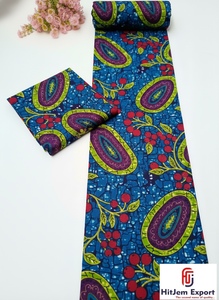 Tela de Algodón Ankara y Estampado Africano Ghana de Alta Calidad para Moda Femenina, Manualidades y Mercado Textil - Product Image 2