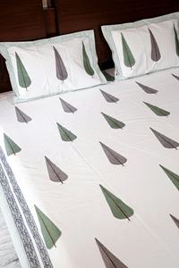 Drap de lit en pur coton Queen Size Boho Quilt Floral Hand Block Motif Print Soft Bed Cover-Literie Set Three (King Double Twin) - Product Image 3