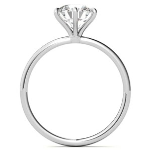 Custom 6 Claw Prong Round Brilliant Cut Moissanite Diamond <b>Ring</b> 925 Sterling <b>Silver</b> Engagement <b>Ring</b> for Her - Product Image 5